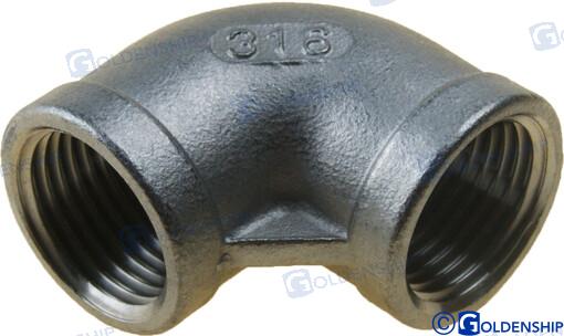 Goldenship® 90º ELBOW BANDED AISI 316 1/2 GS30541