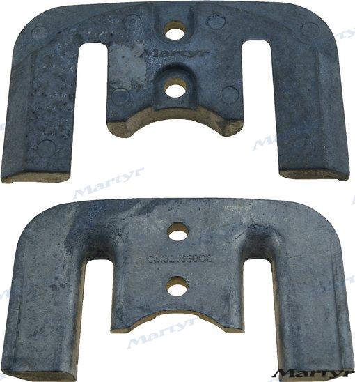 Anode Bravo transom plate