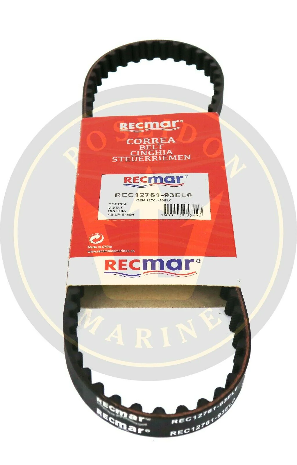 Recmar® Timing belt for Suzuki DF9.9B DF15A DF20A 12761-93EL0