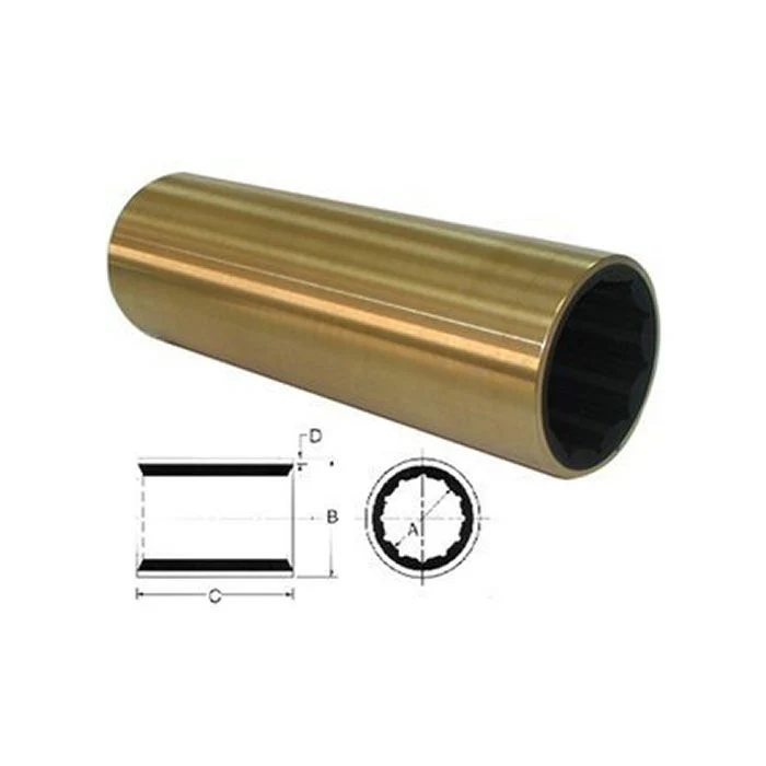 CEF® 035048 brass cutlass bearing 35X48X140mm metric propeller shaft - Image 2