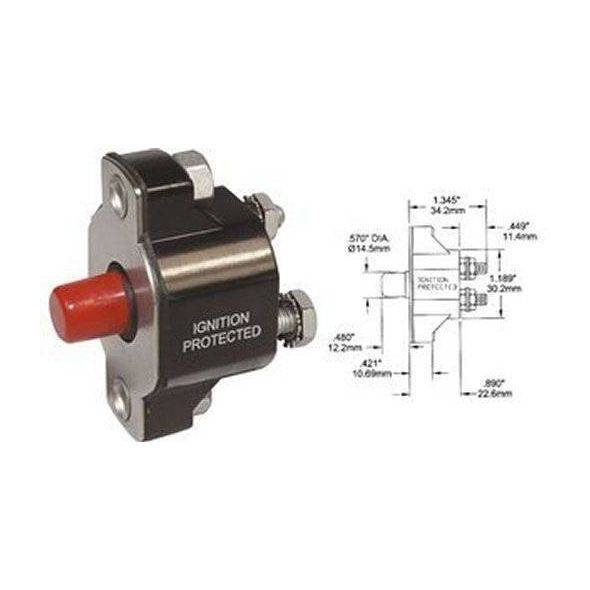 Circuit Breaker 50Amp for Volvo Penta and MerCruiser RO: 88-11178A01 3854164 - Image 2