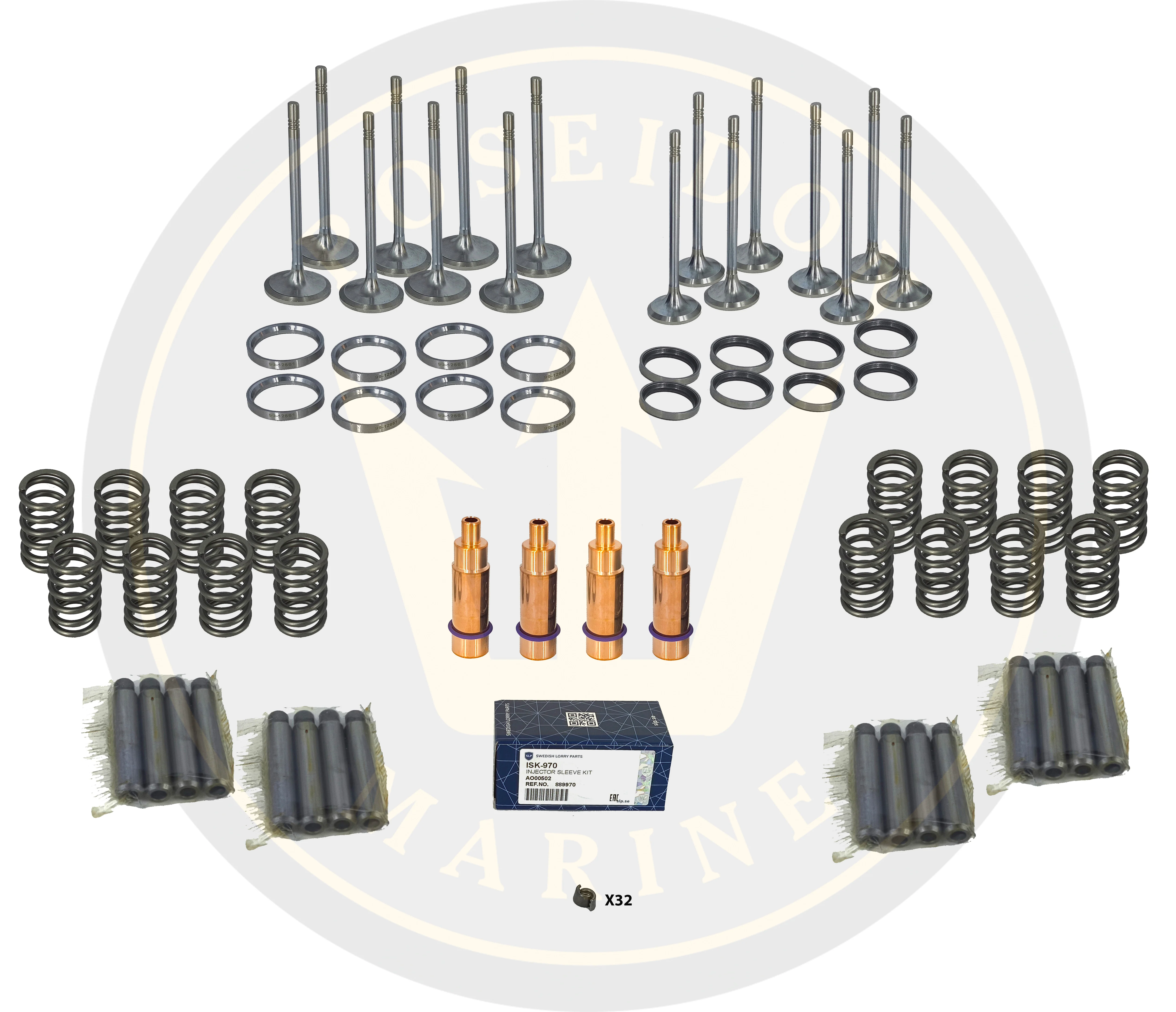 Cylinder Head Rebuild Kit Volvo Penta D4 3884015 3884010 3580890 3580888