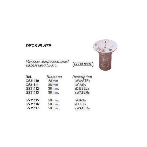 DECK FILLER SS. 316 1-1/2" WASTE - Image 2