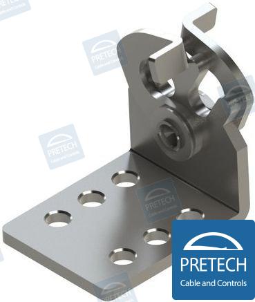 Remote control cable bracket for 2 cables