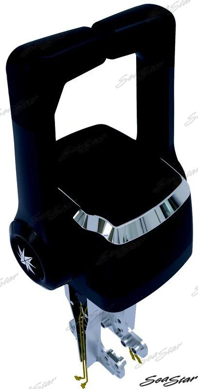Remote control black top mounted for twin-engine applications without trim/tilt