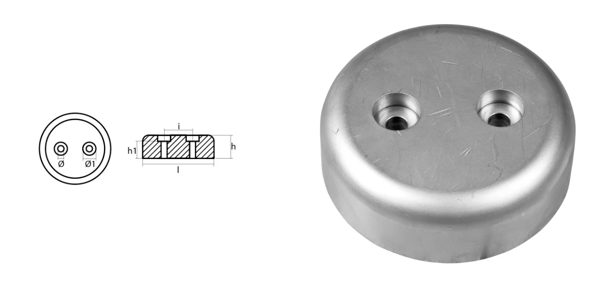 Tecnoseal® 02526 Zinc Anode round plate Hamilton Jet HJ362/363/391/402 HM422 103862
