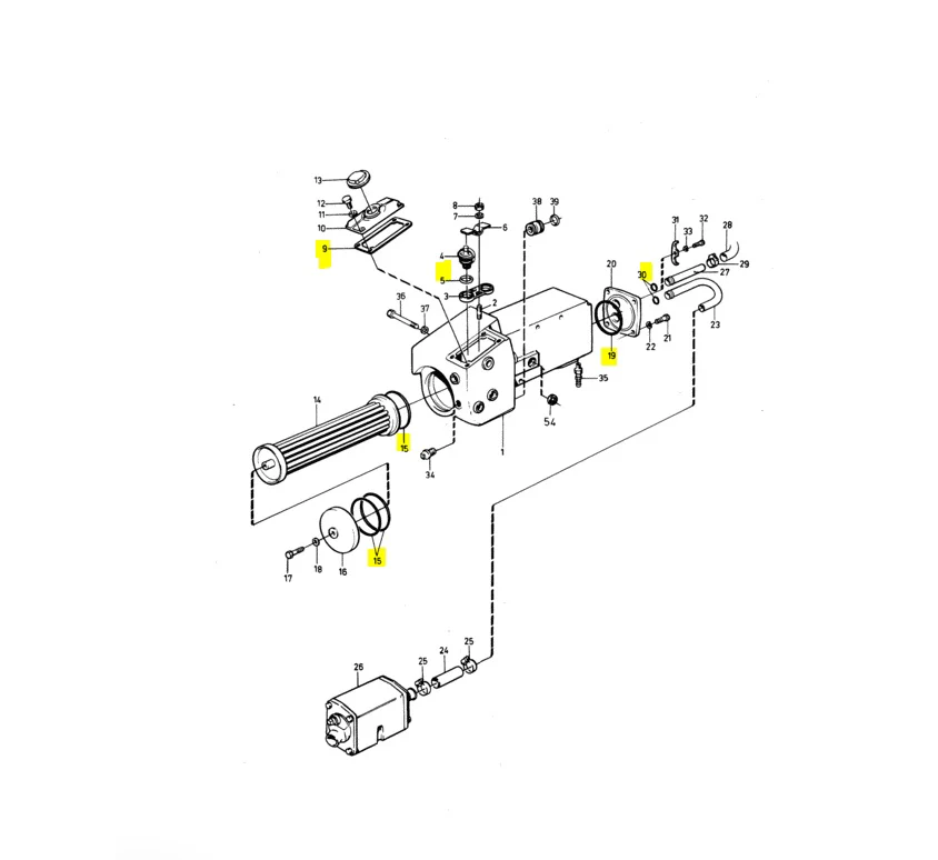 Recmar® Heat exchanger seal kit Volvo Penta AQAD30A MD30A TAMD30A 846773 838532 22105 - Image 2