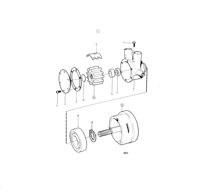 Impeller for Volvo Penta RO: 876120 834794 22120-0001 18777-0001 119593-112200 - Image 3