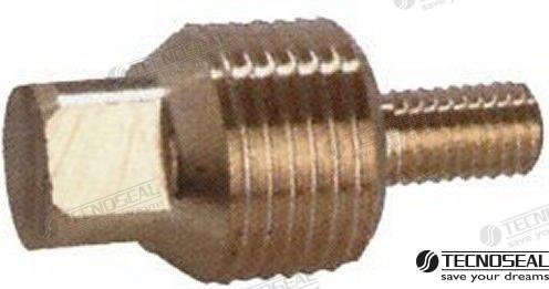 Volvo Penta brass plug th.1/2'' Bspt + male thread M8