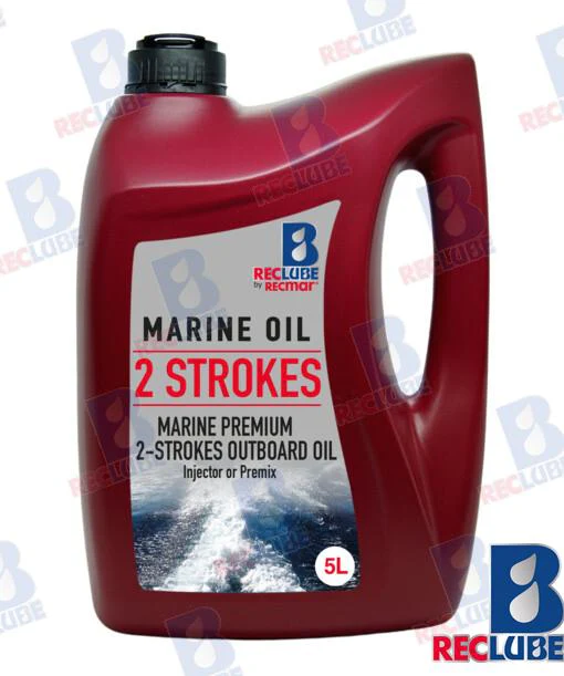 Recmar® Premium 2-Stroke marine outboard mixing oil TW-W3 5L bottle