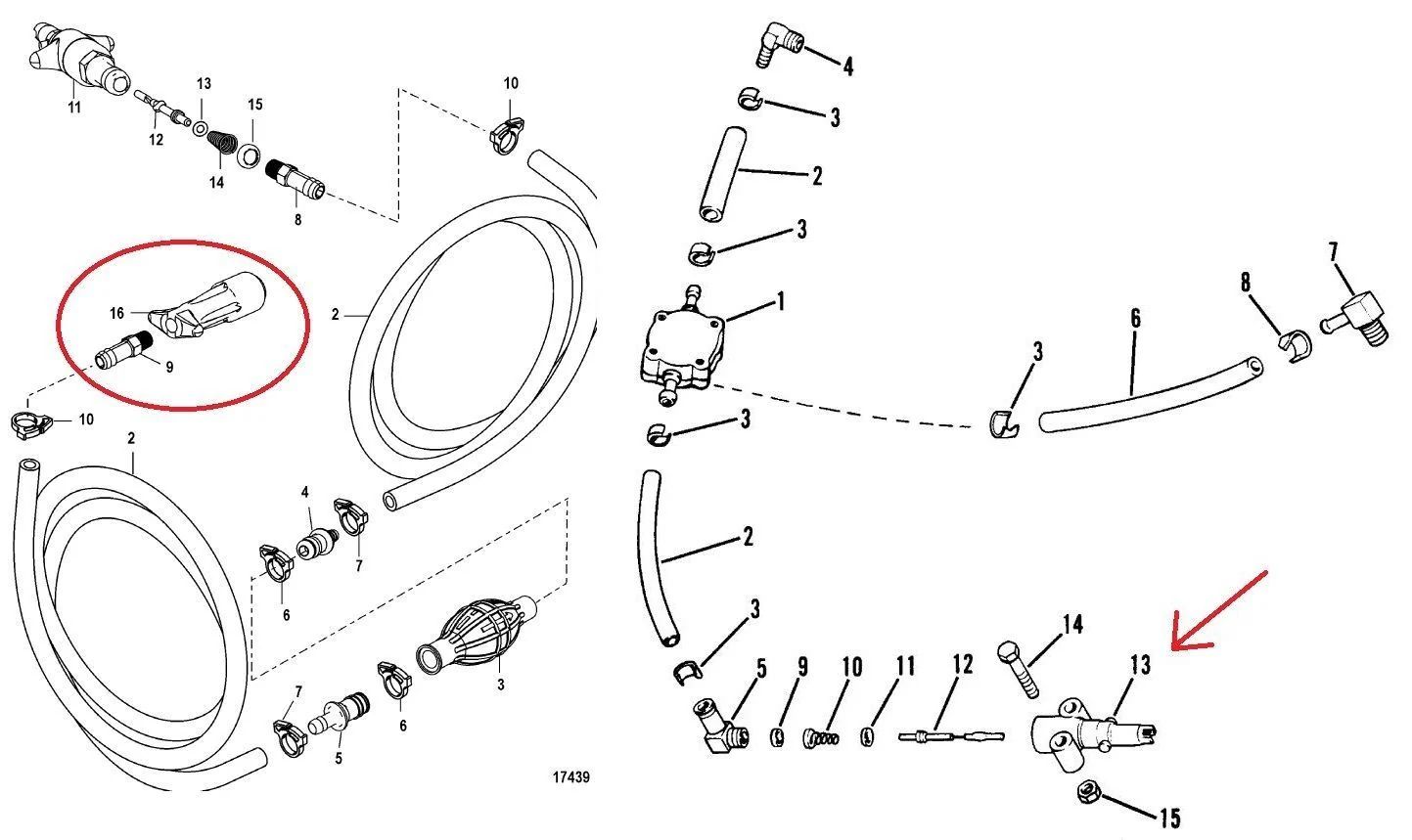 Fuel Connector 3/8” for Mercury/Mariner GS31080 - Image 3