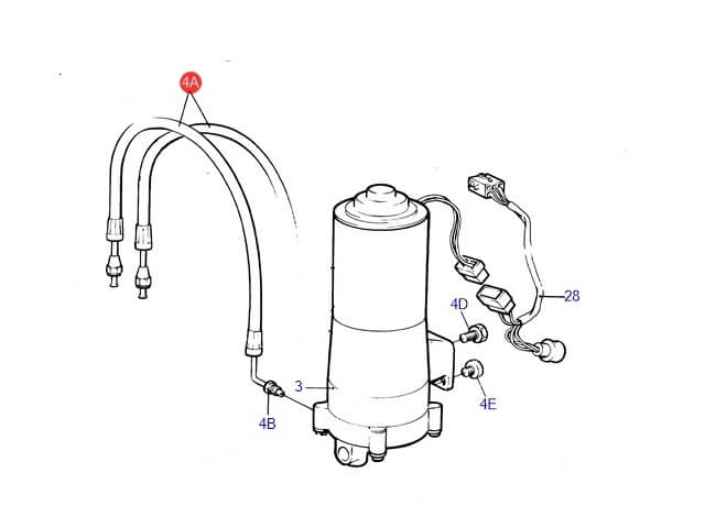 Recmar® Trim motor hose for Volvo Penta 290 SP-A DP-A DP-B 852839 - Image 2