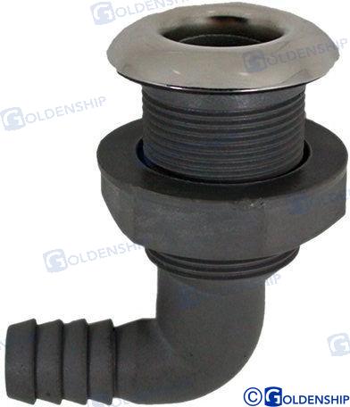 NYLON/STAINLESS THRUHULL 90 1-1/2"