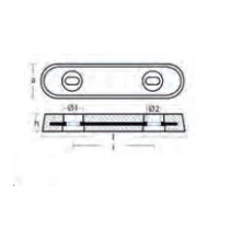 OVAL PLATE VETUS 150*60*25 H.C. 80 - Image 2