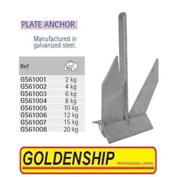 PLATE ANCHOR HOT D. GALV. 15 KG. - Image 2
