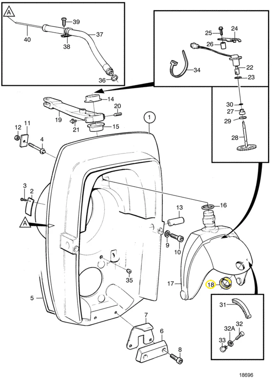 PoseidonMarine® Bushing for steering helm replaces 853048 Stainless Steel - Image 3
