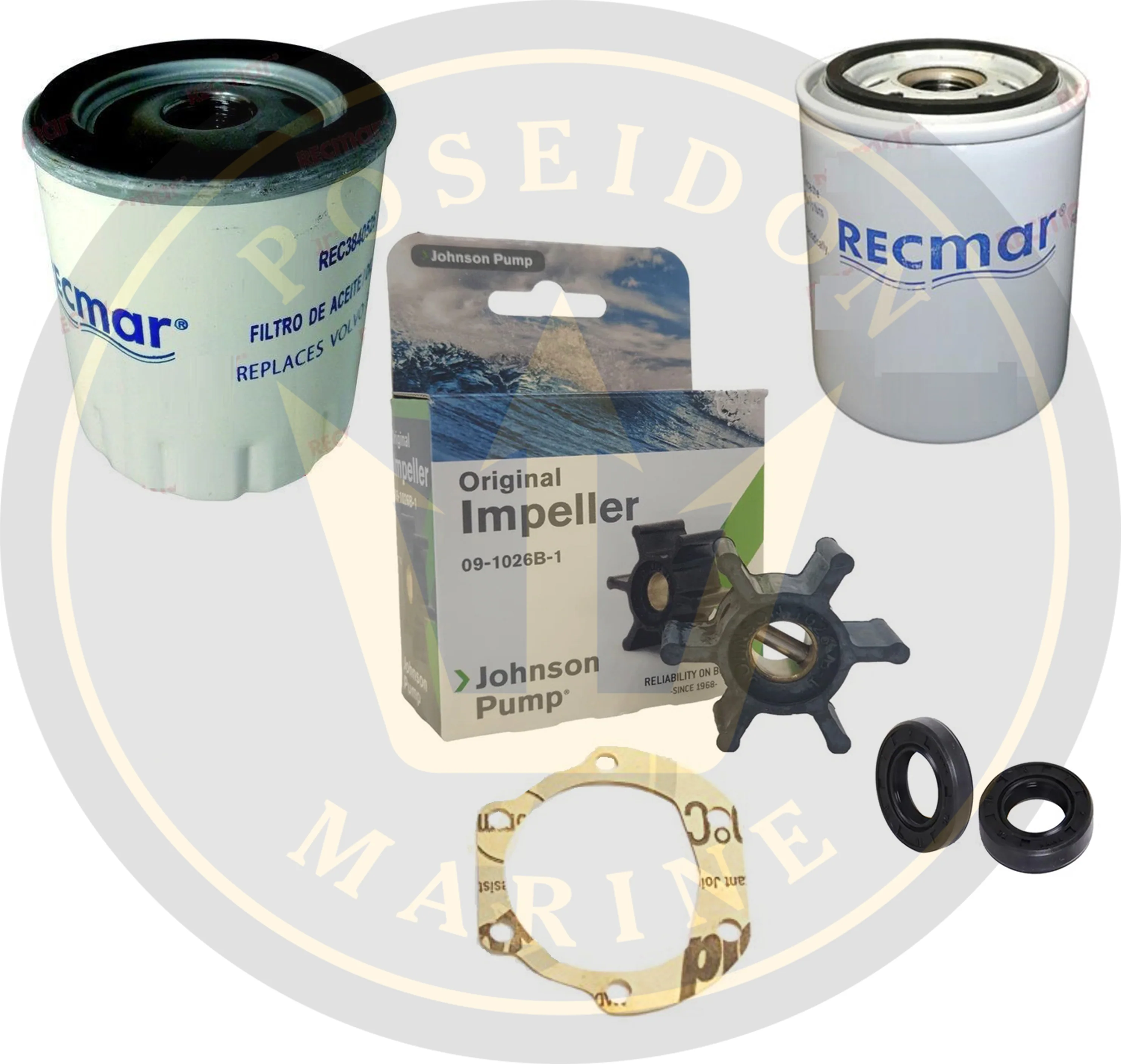 Recmar® Service kit Volvo Penta D1-30 D2-40 MD2030 MD2040 replaces 21189422 - Image 2
