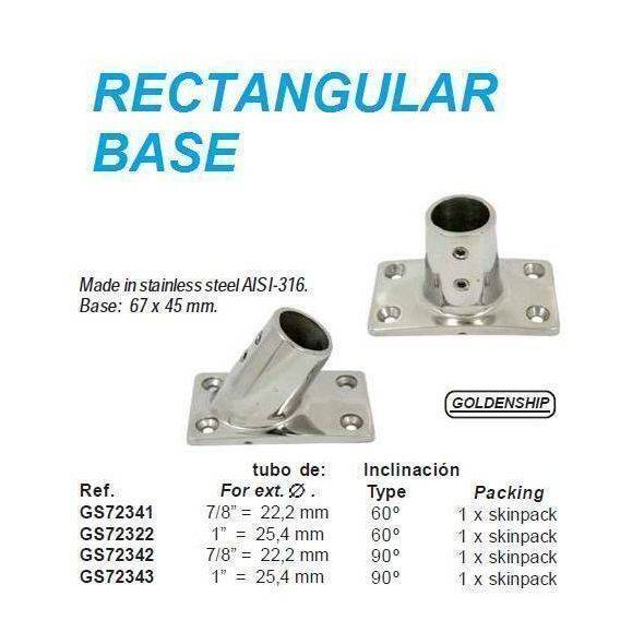 RECTANGULAR BASE 90? 7/8" - Image 2