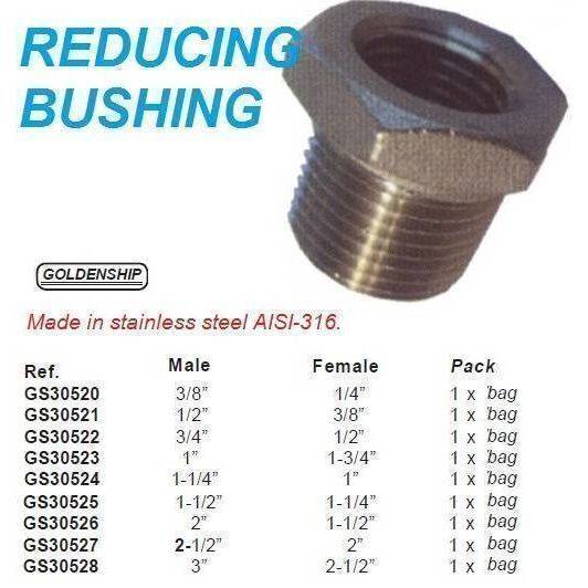 Goldenship® REDUCTION M-F AISI 316 3/4´´- 1/2´´ GS30522 - Image 2