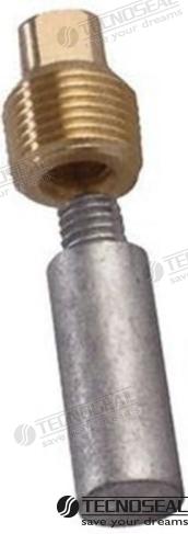 Volvo Penta pencil anode Ø15,5 L.40 with brass plug th.1/2'' Bspt