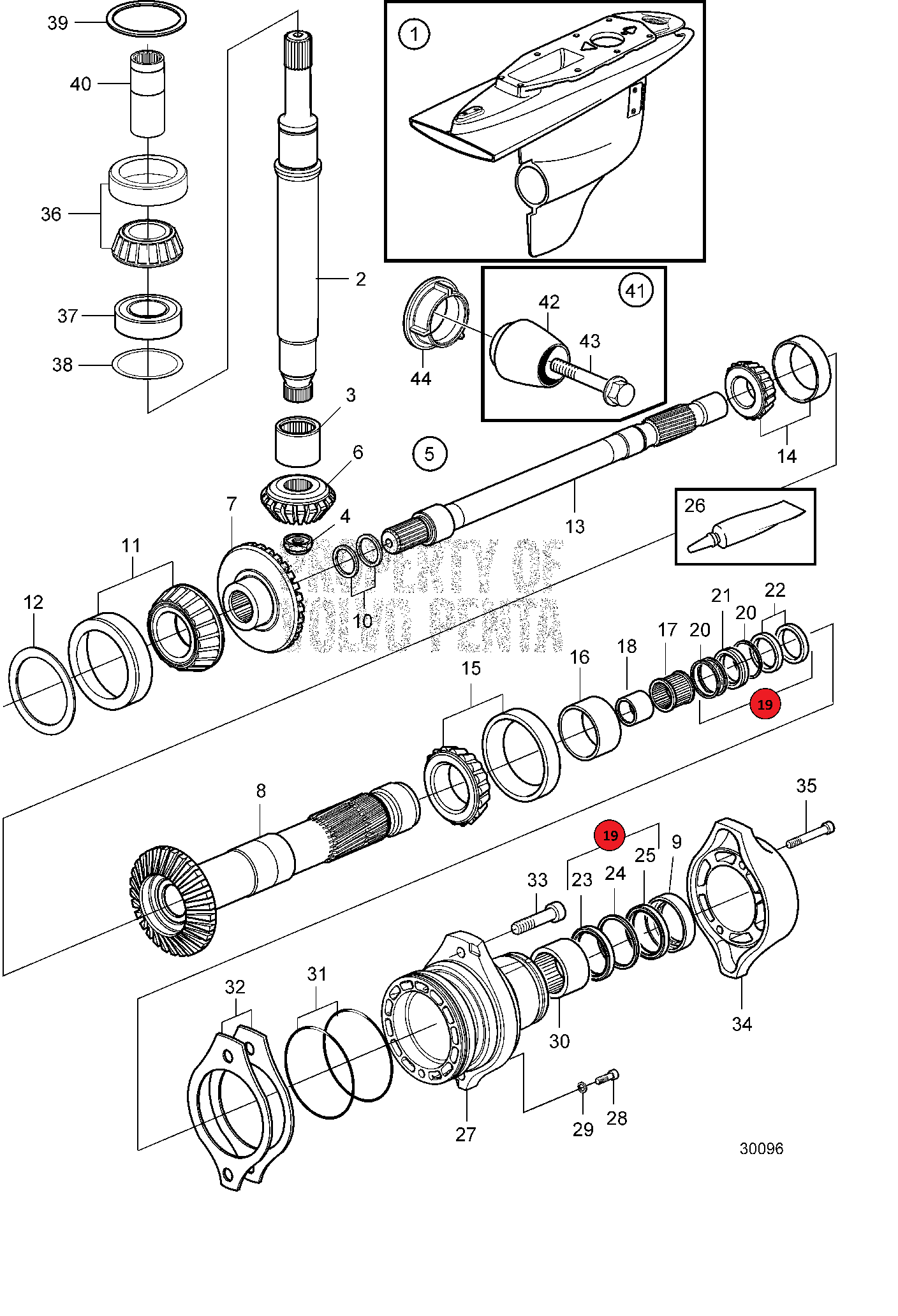 Seal kit for Volvo Penta DPH-D DPH-E DPI-A DPR-D RO: 23553896 - Image 2