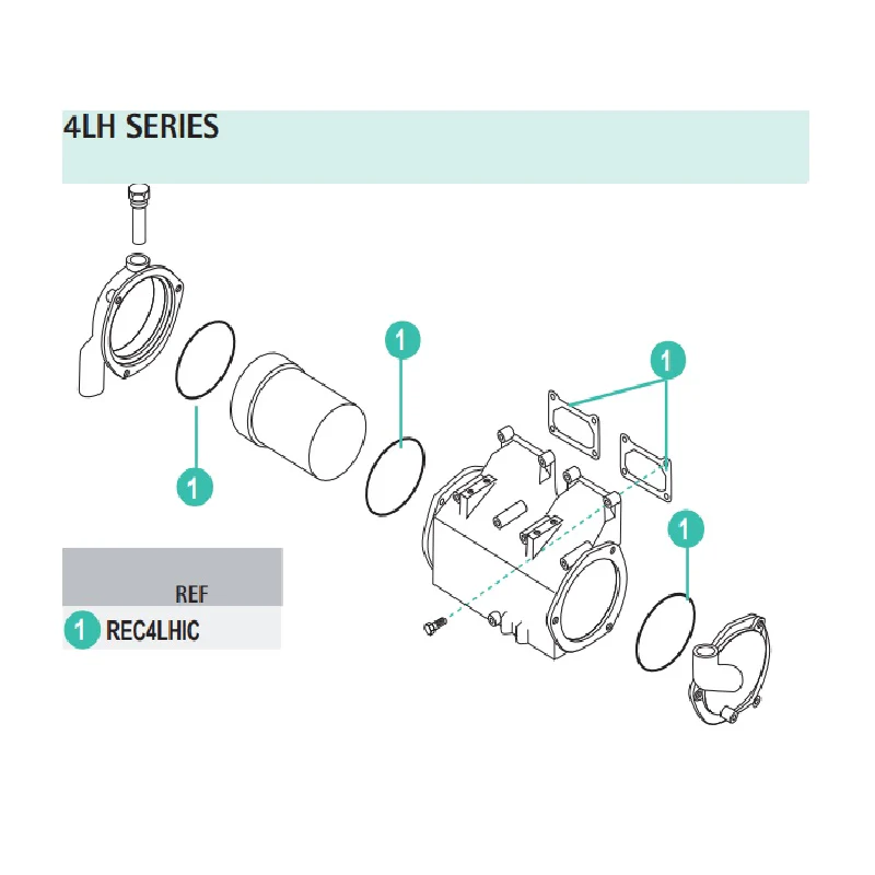 Recmar® Seal kit Yanmar 4LH air cooler 119773-18350 119175-18590 - Image 2