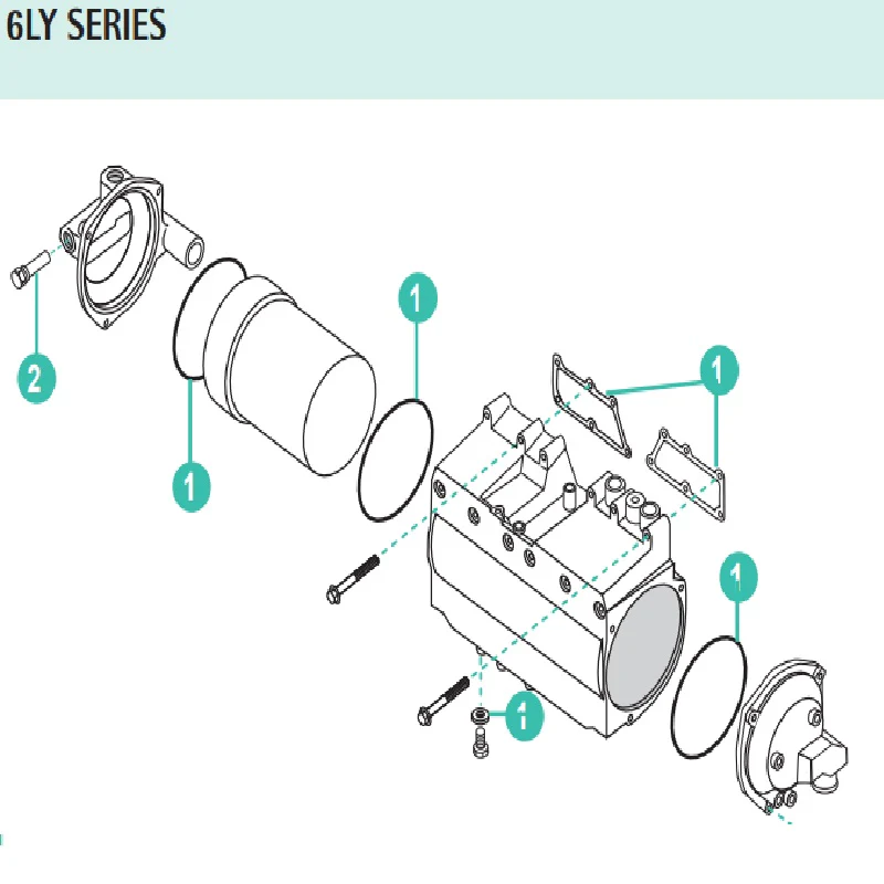 Recmar® Seal kit Yanmar 6LY air cooler 119595-18600 119574-18810 119578-18420 - Image 2