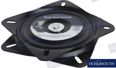 SEAT SWIVEL 7" (175MM) BLACK EDC COATED 760