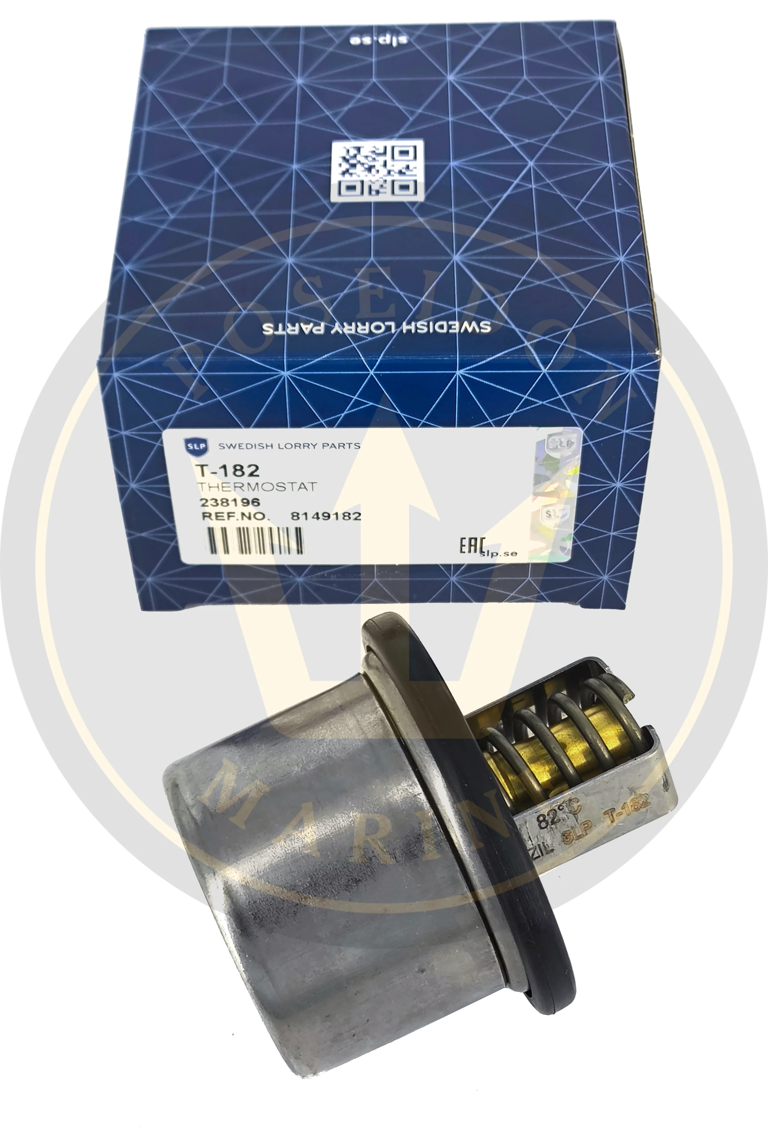 SLP® Thermostat kit 180°F Volvo Penta D4 D6 TAMD63 TAMD122 8149182 - Image 2