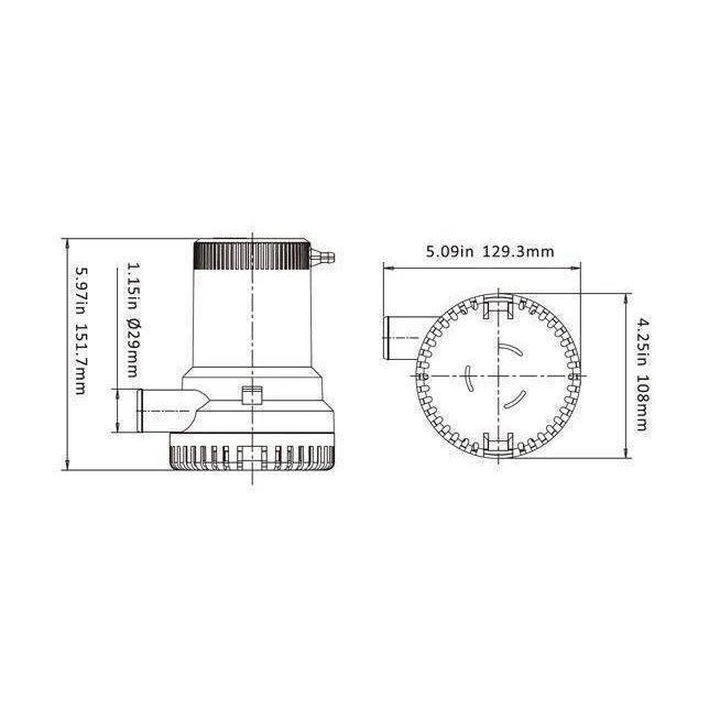 SEAFLO® SUMMERGIBLE BILGE PUMP 2000GPH 24V SFBP2G200001 - Image 5
