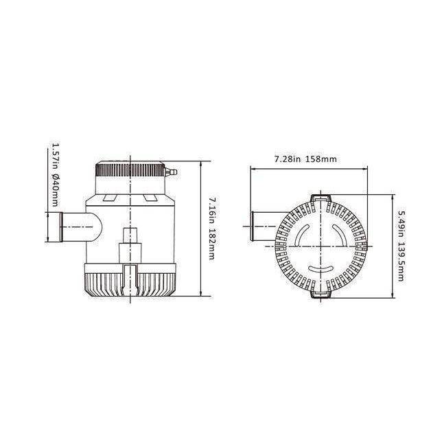 SEAFLO® SUMMERGIBLE BILGE PUMP 3500GPH 24V SFBP2G350001 - Image 4