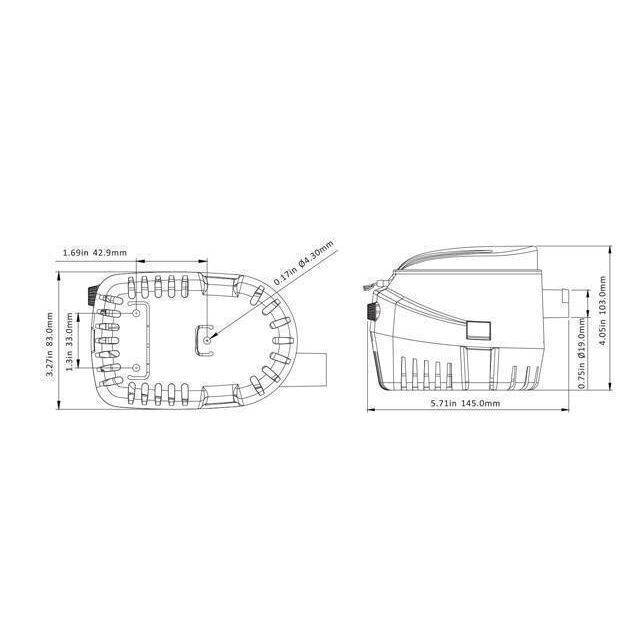 SEAFLO® SUMMERGIBLE BILGE PUMP 600GPH 12V SFBP1G60006 - Image 5