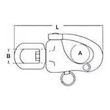 SWIVEL SNAP SHACKLE AISI-316 80 MM. - Image 2