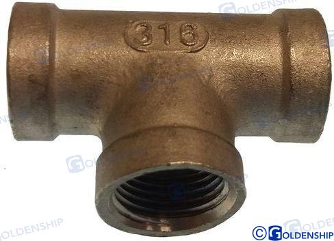 Goldenship® TEE BANDED AISI 316 1-1/2 GS30535
