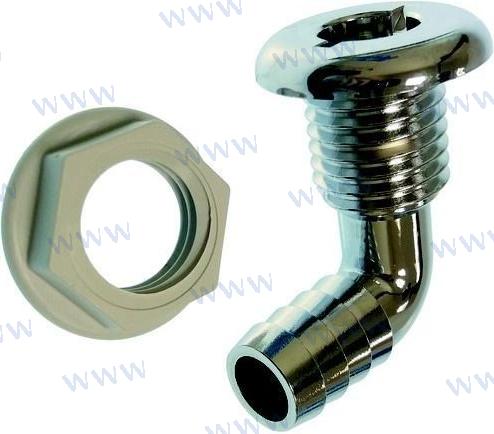 THRU HULL SCUPPER 90? FOR 19 MM. HOSE 7590CP