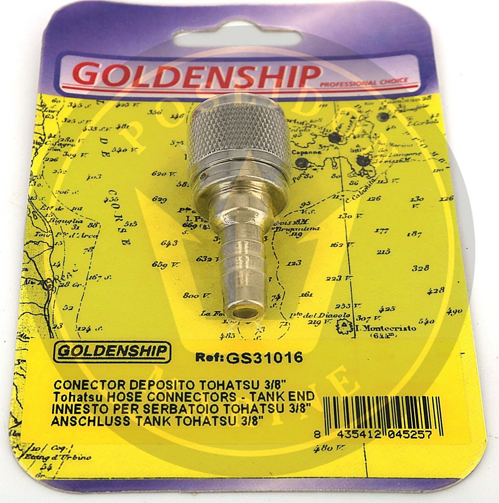 Goldenship® Fuel Connector 3/8” Tohatsu/Nissan 3B2-702810M 3/8" 2 (5 - 90HP)