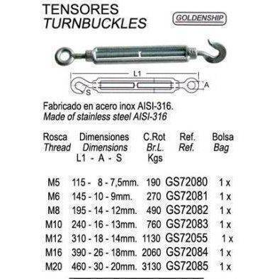 TURNBUCKLE HOOK & EYE M16 - Image 2