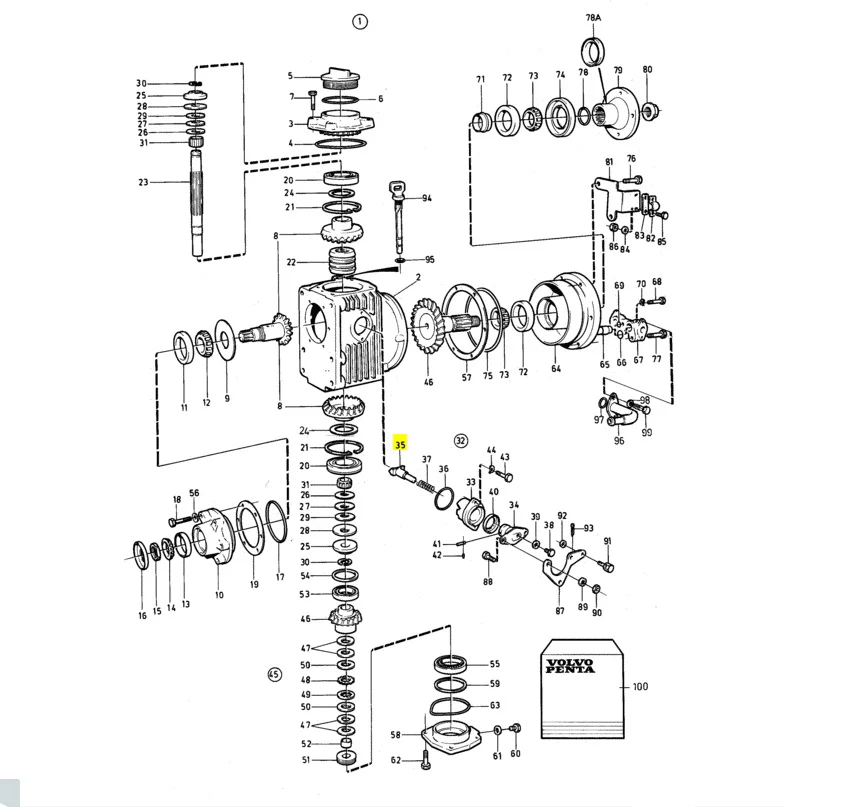 Volvo Penta® Clutch Selector 23543582 sail drive MS2 - Image 2
